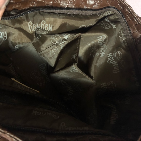 Brown Satchel Bag w/ Coin Purse Charm - Picture 12 of 15